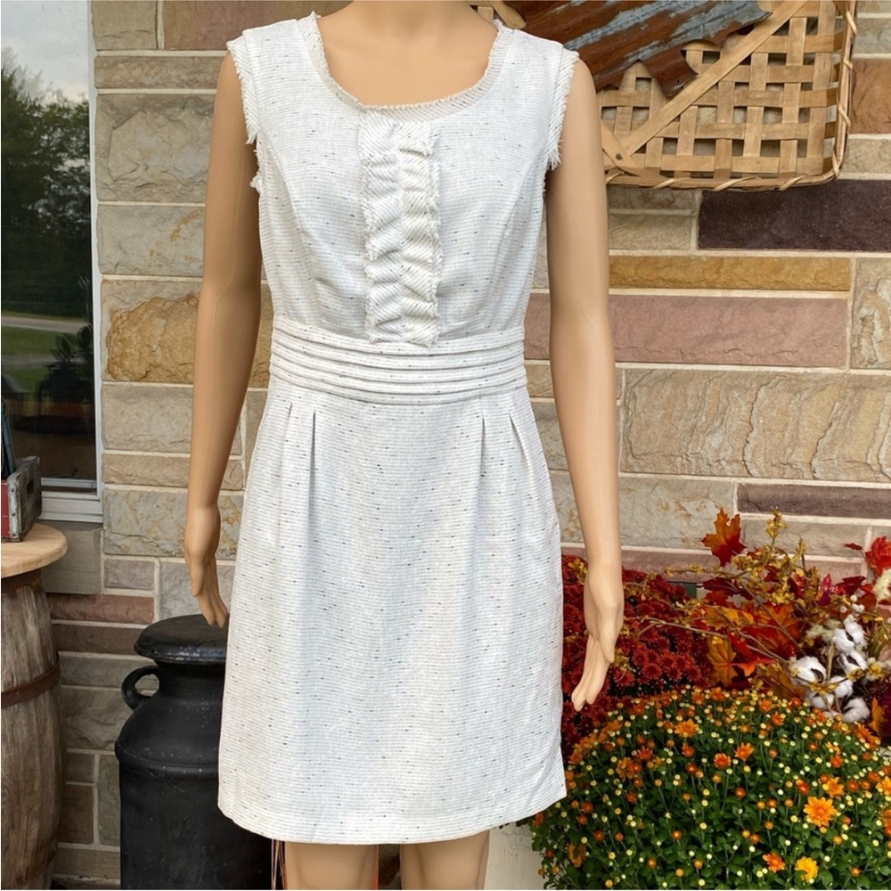 The Limited Tweed Ruffle Sheath Dress